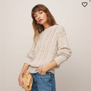 Reformation Sam Cotton Cashmere Oversized Sweater